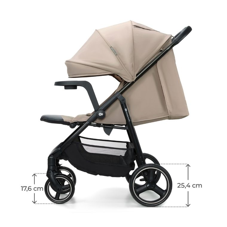 Kinderkraft, Trig 3, wózek spacerowy z tacką, Stone Beige