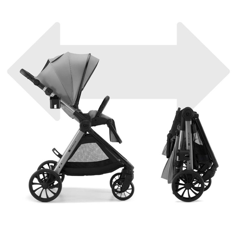 Kinderkraft, Vesto 2, wózek wielofunkcyjny 2w1, gray