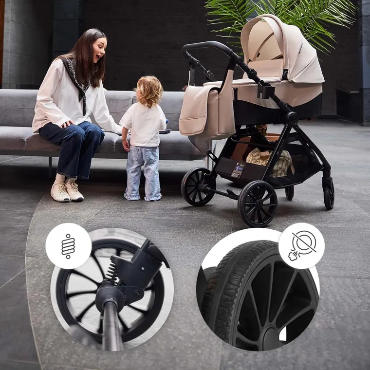 Kinderkraft, Vesto 2, wózek wielofunkcyjny 3w1, beige