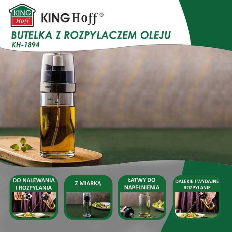 Kinghoff, butelka spryskiwacz do octu i oliwy