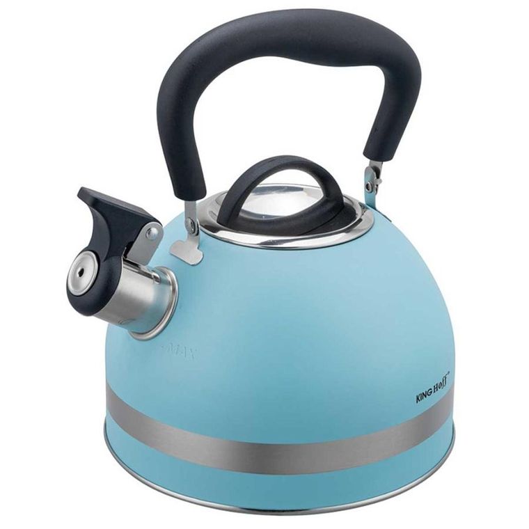 Kinghoff, czajnik z gwizdkiem, niebieski, 1,8l