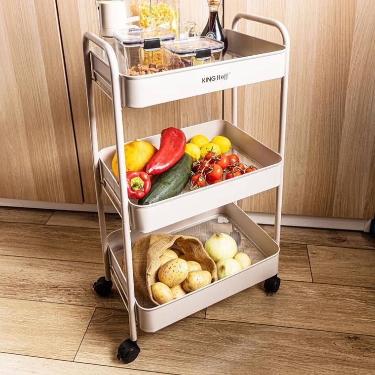 Kinghoff, mobilny barek, regał wielofunkcyjny, kh-1943