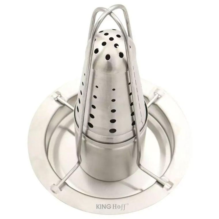 Kinghoff, stojak do pieczenia kurczaka z ociekaczem i aromatyzerem