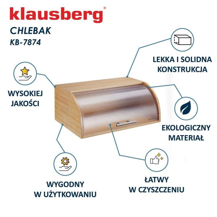 Klausberg, chlebak bambusowy, KB-7874