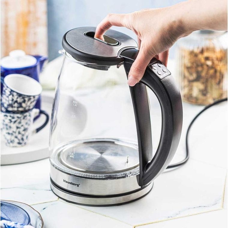 Klausberg, czajnik elektryczny szklany LED rgb, 1,8l