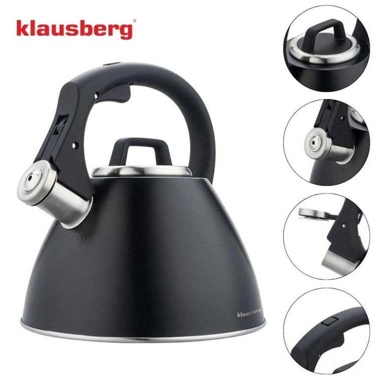 Klausberg, czajnik stalowy z gwizdkiem, 2,5l, kb-7952