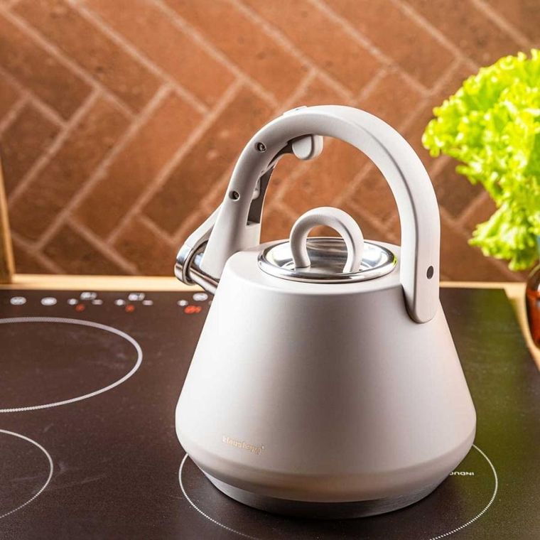 Klausberg, czajnik stalowy z gwizdkiem, szary, 2,5l, kb-7949