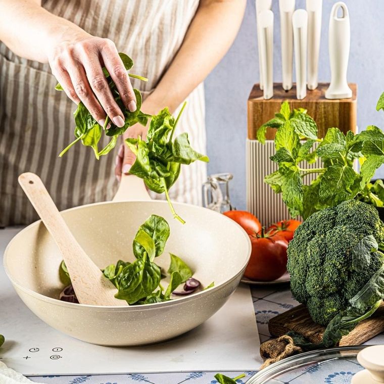 Klausberg, patelnia głęboka, marmurkowa, z pokrywą, 28cm, kb-7991