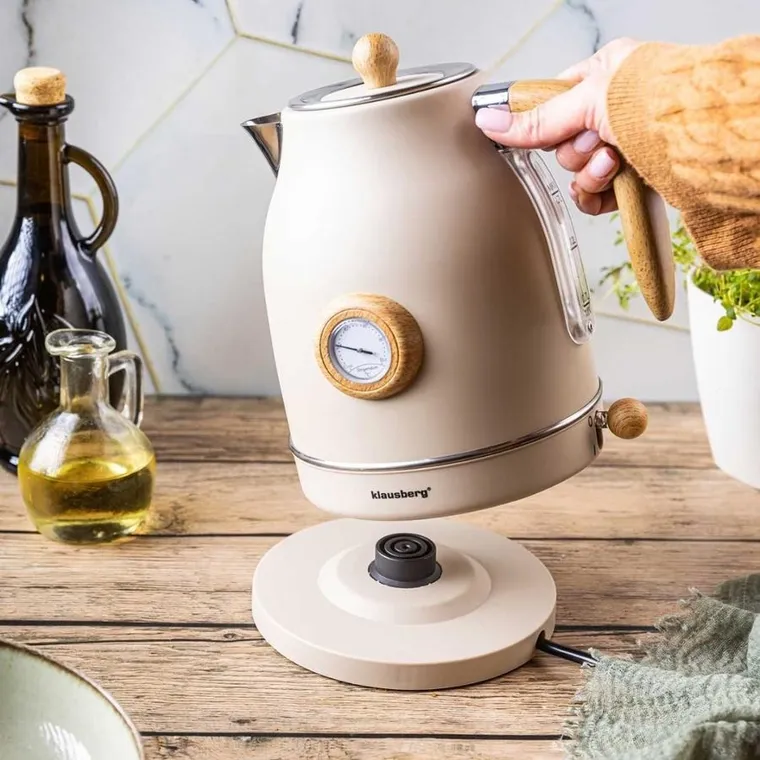 Klausberg, Retro, czajnik elektryczny, z termometrem, 1,7l, kb-9006