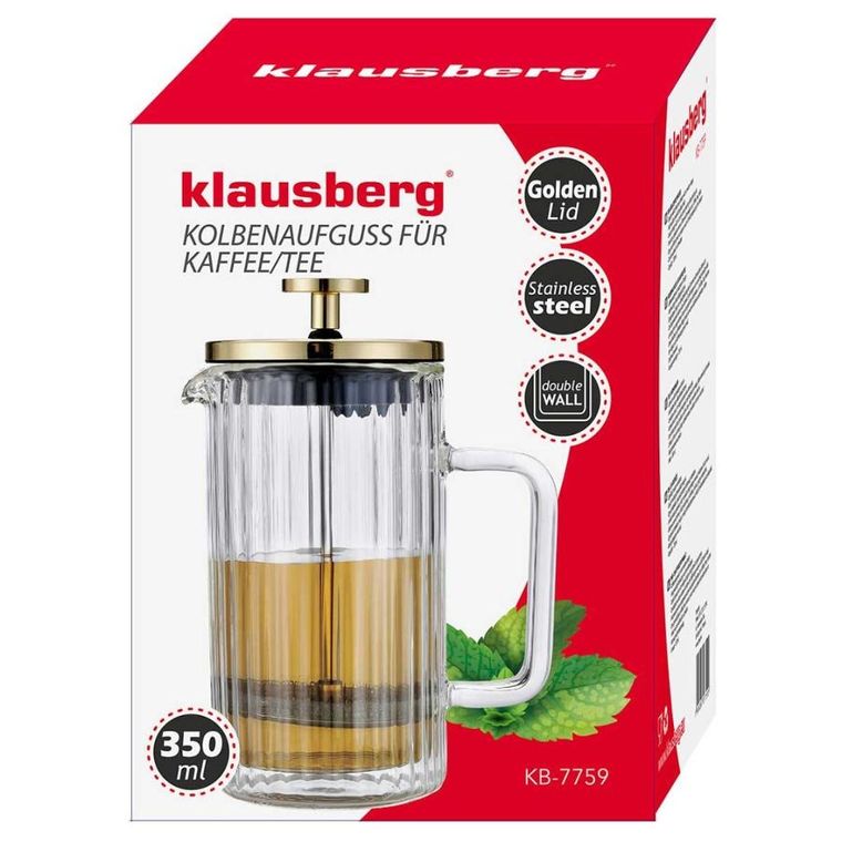 Klausberg, zaparzacz tłokowy do kawy/herbaty termiczny, 350 ml