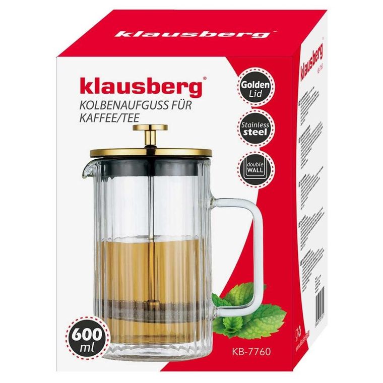 Klausberg, zaparzacz tłokowy do kawy/herbaty, termiczny, 600 ml