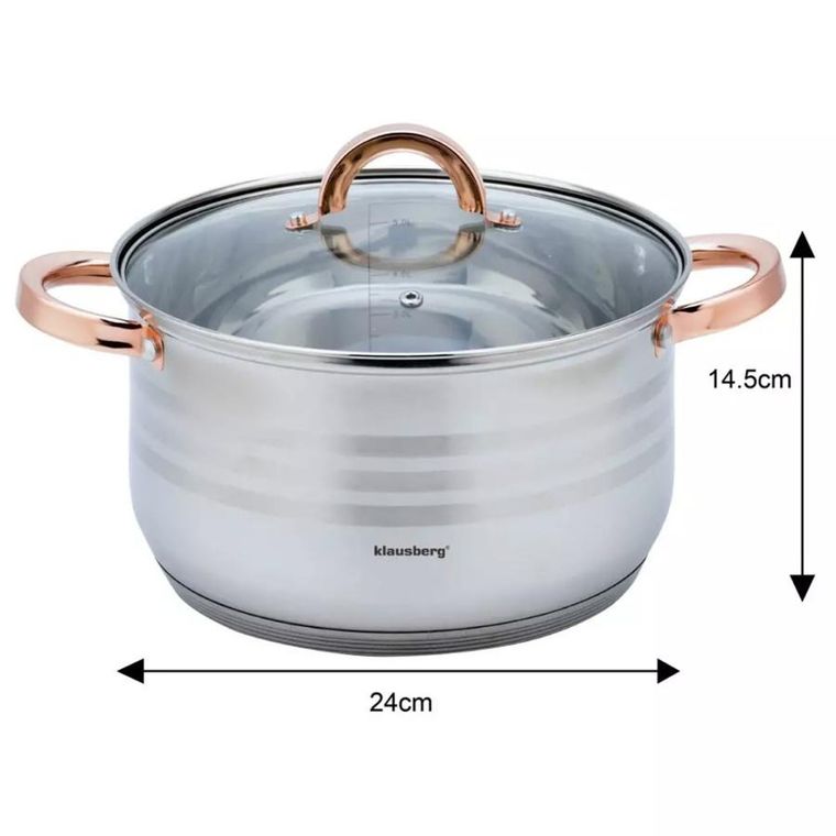 Klausberg, zestaw garnków, 12 elementów, KB-7700