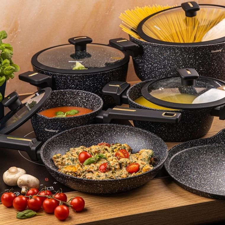 Klausberg, zestaw garnków marmurkowych, 12 elementów, kb-7966