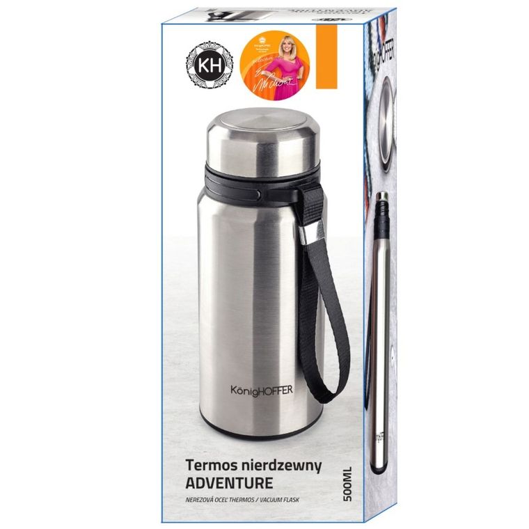 Könighoffer, Adventure, termos próżniowy ze stali nierdzewnej z sitkiem, 500 ml