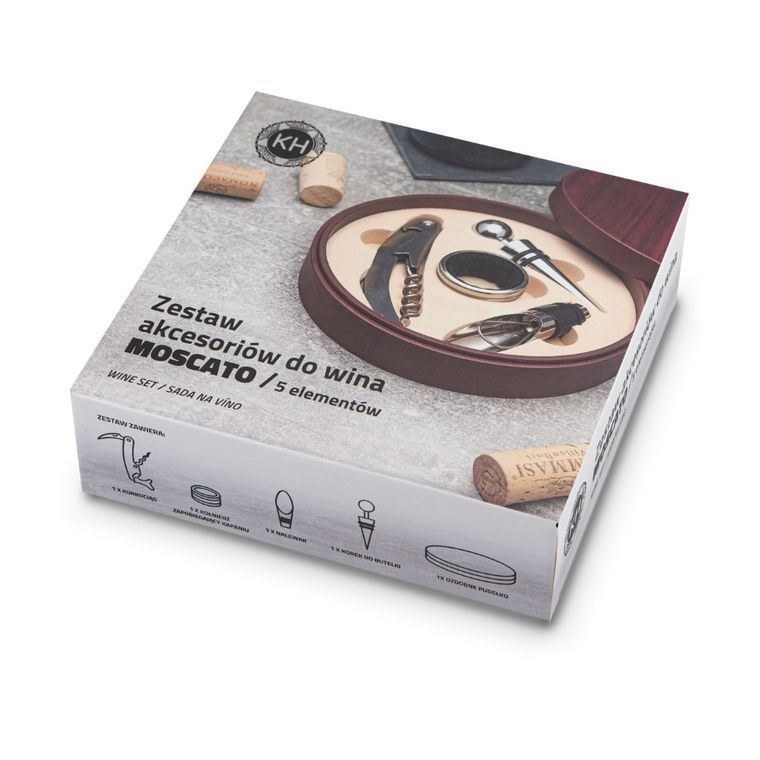 Könighoffer, Moscato, zestaw do wina, 5 elementów