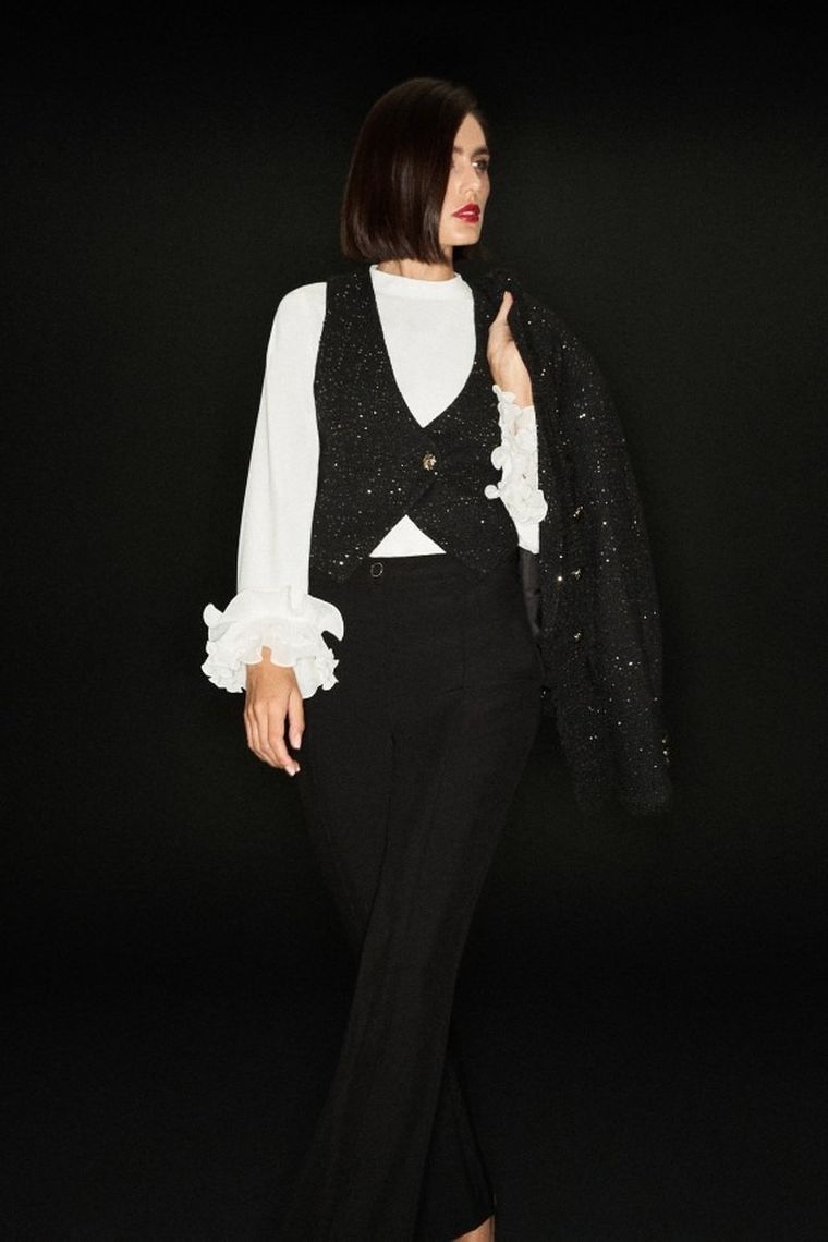 Koszula damska z długim rękawem, biała, Moodo