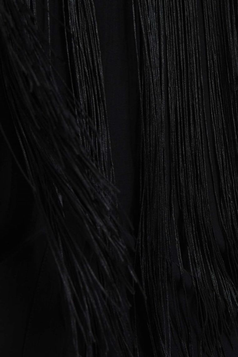 Koszula damska z długim rękawem, czarna, Moodo