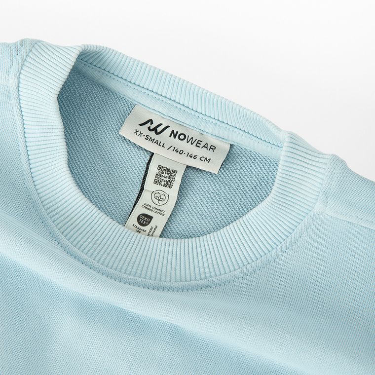 Krótka bluza z bawełny czesanej NOWEAR