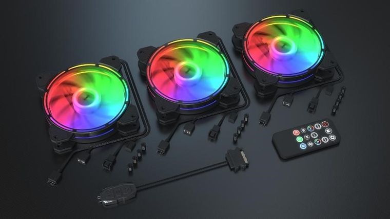 Krux, zestaw wentylatorów, Lunar ARGB Kit, 3-120 mm
