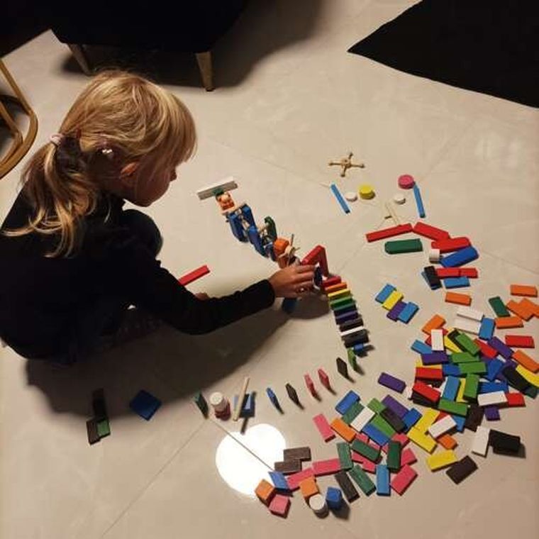 Kruzzel, domino drewniane, 360 elementów