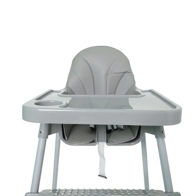 Krzesełko do karmienia, regulowane, szary