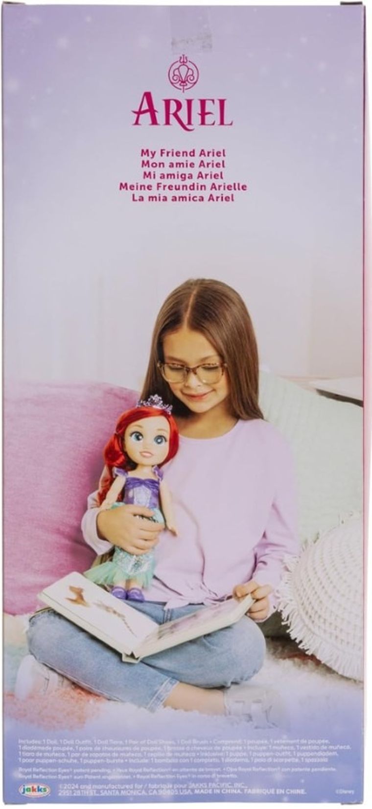 Księżniczki Disneya, Arielka, lalka, 35 cm, zestaw ze szczotką do włosów
