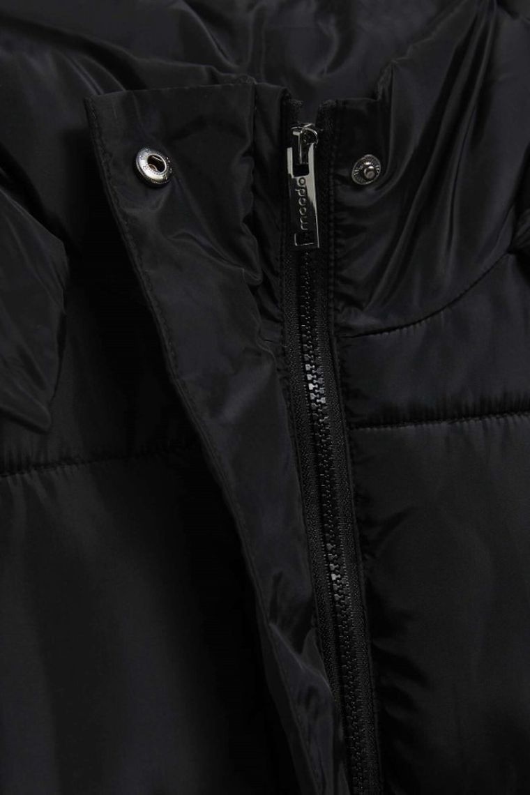 Kurtka damska z kapturem, czarna, Moodo