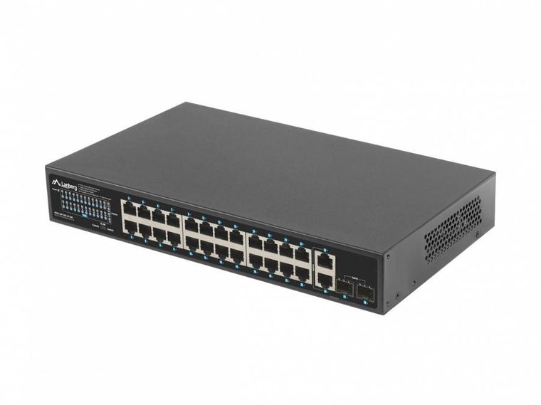 Lanberg, switch, 24-1gb POE+/2X GB/2X SFP, 360W