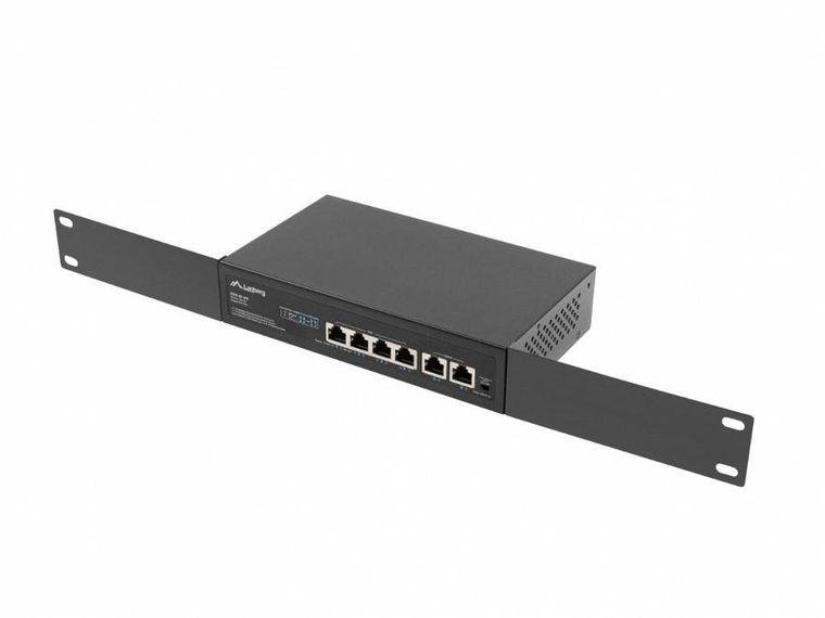 Lanberg, switch, POE+ RACK 10"/19" (4X 100MB/S POE+, 2X 100MB/S) RSFE-4P-2FE-60