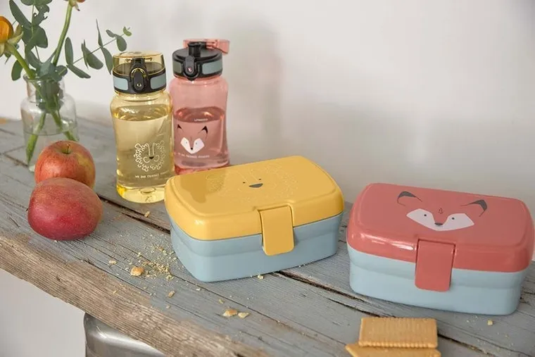 Lassig, About Friends, zestaw, lunchbox + tritanowa butelka - bidon, żyrafa, 460 ml