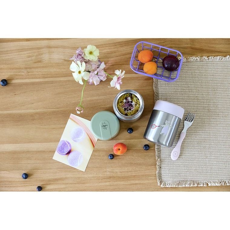 Lassig, Tiny Team, pojemnik, termos obiadowy, piesek, kotek, 315 ml