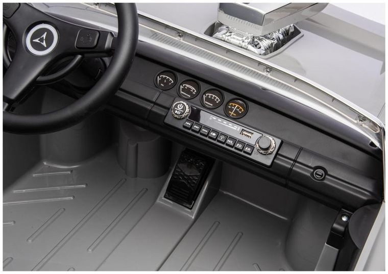 Lean Cars, Dodge Charger R/T, pojazd na akumulator, DLS-K12 24V7Ah, szary