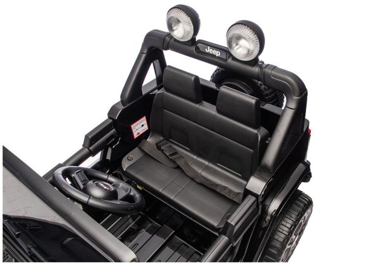 Lean Cars, Jeep Rubicon, pojazd na akumulator 4-4, DK-JWR556 4-200W 24V, czarny
