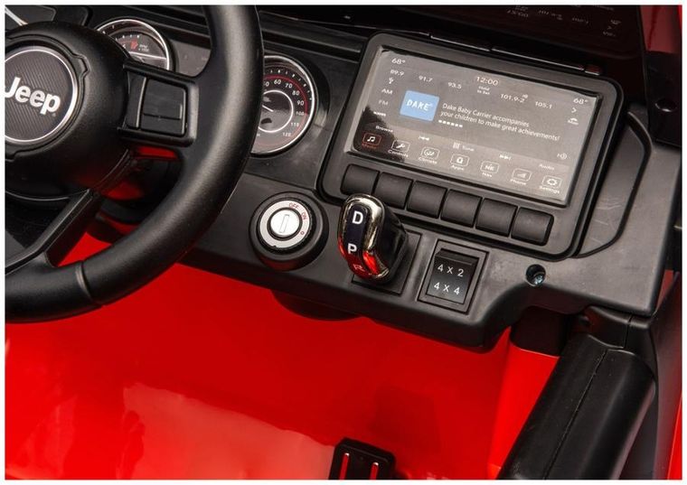 Lean Cars, Jeep Rubicon, pojazd na akumulator 4-4, DK-JWR556 4-200W 24V, pomarańczowy