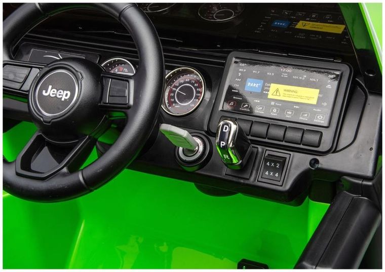 Lean Cars, Jeep Rubicon, pojazd na akumulator 4-4, DK-JWR556 4-200W 24V, zielony