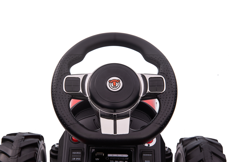 Lean Cars, koparka z naczepą, pojazd na akumulator, SX2068, zielony