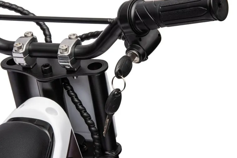 Lean Cars, motor crossowy, pojazd na akumulator, A9901, biały