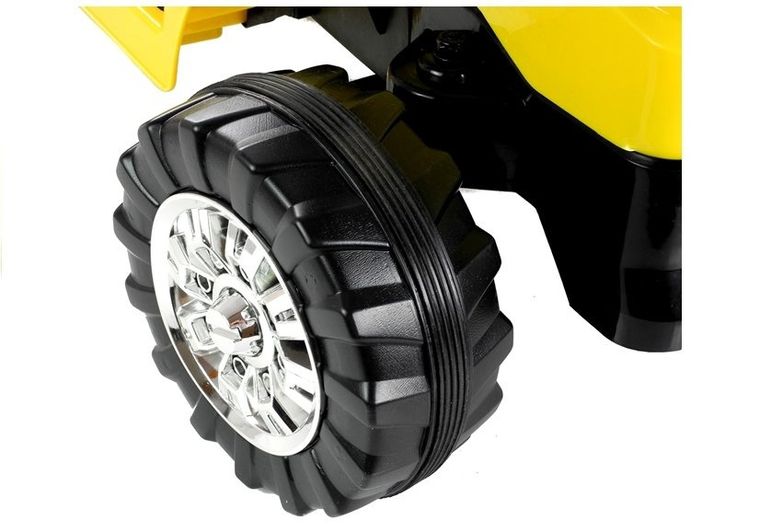 Lean Cars, traktor koparka, pojazd na akumulator, ZP1005, żółty