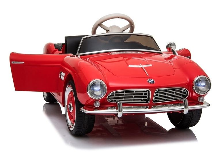 Lean Toys, BMW Retro, pojazd na akumulator, czerwony lakierowany