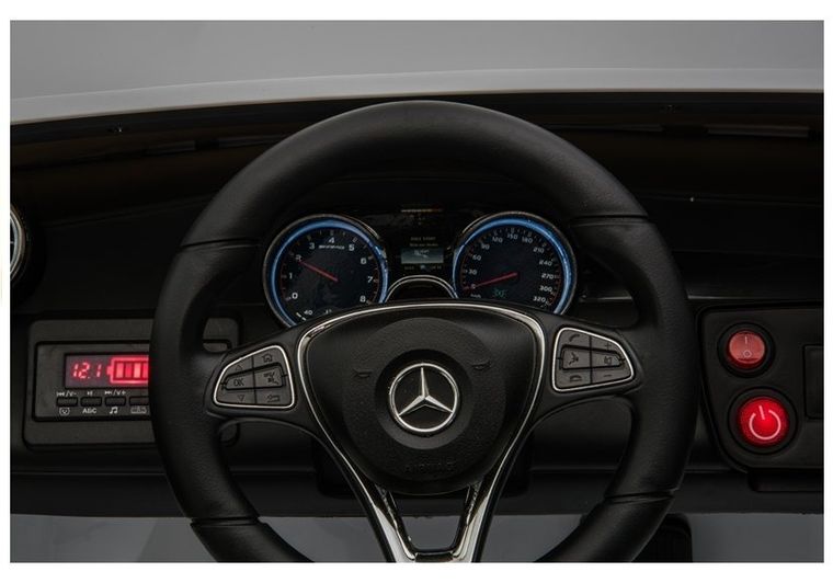 Lean Toys, Samochód Mercedes GLC 63S, pojazd na akumulator, biały