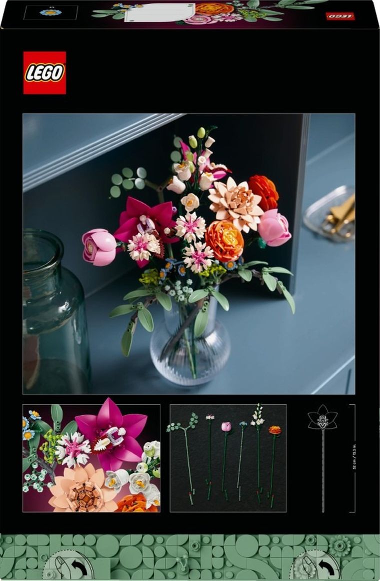 LEGO Botanicals, Piękny bukiet różowych kwiatów, 10342