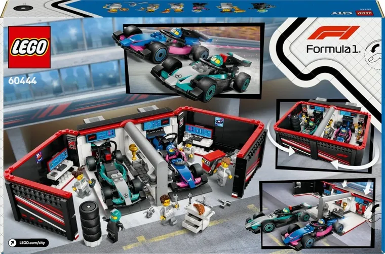 LEGO City, F1 Garaż i bolidy Mercedes-AMG i Alpine, 60444