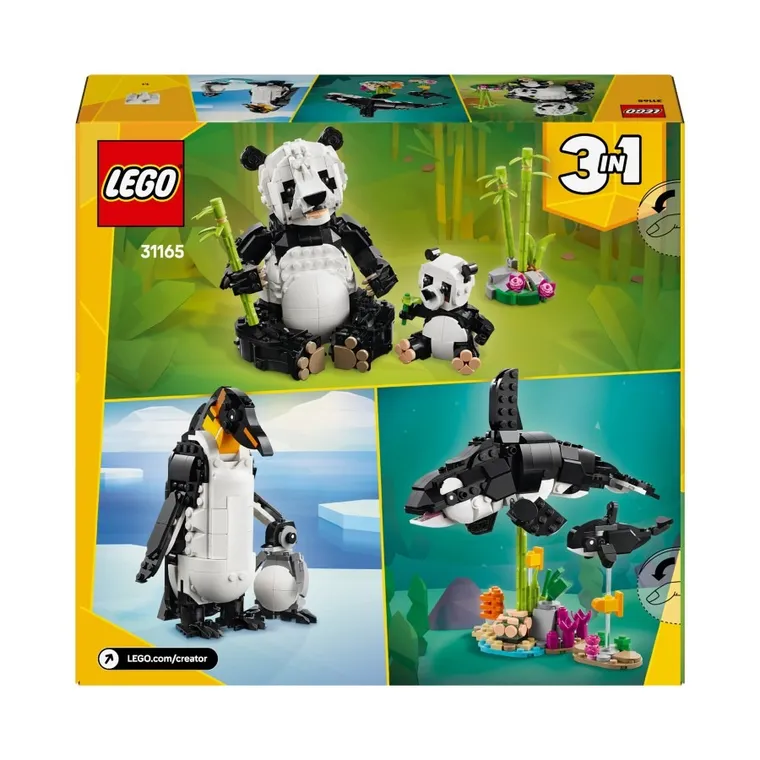 LEGO Creator 3 w 1, Dzikie zwierzęta: rodzina pand, 31165