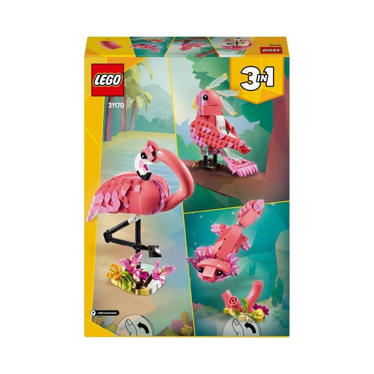 LEGO Creator 3 w 1, Dzikie zwierzęta: różowy flaming, 31170