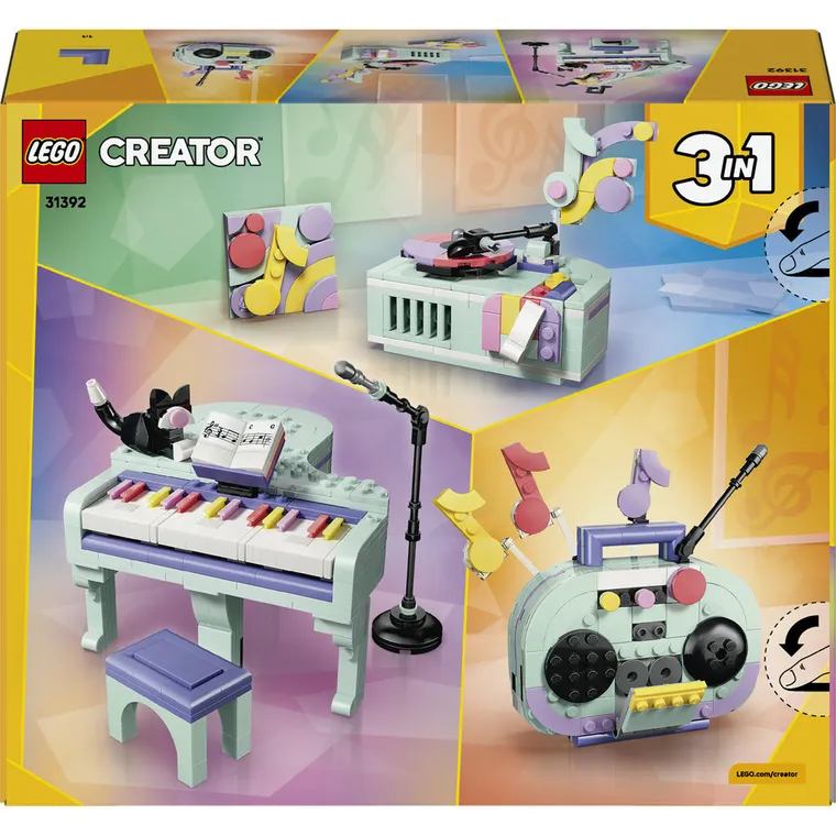 LEGO Creator, Dekoracyjny fortepian z kotem, 31392