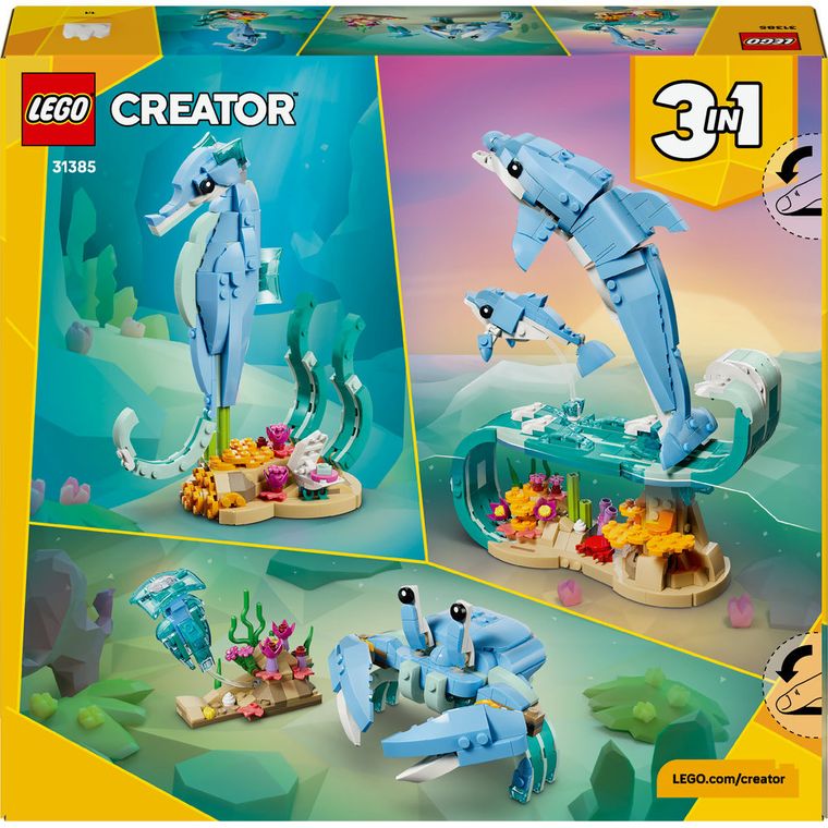 LEGO Creator, Zwierzęta morskie: piękny delfin, 31385