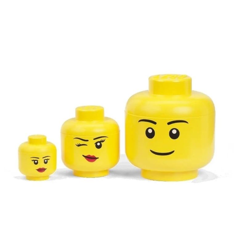 LEGO, duża głowa, pojemnik do przechowywania, girl, rozmiar L, 8,5l