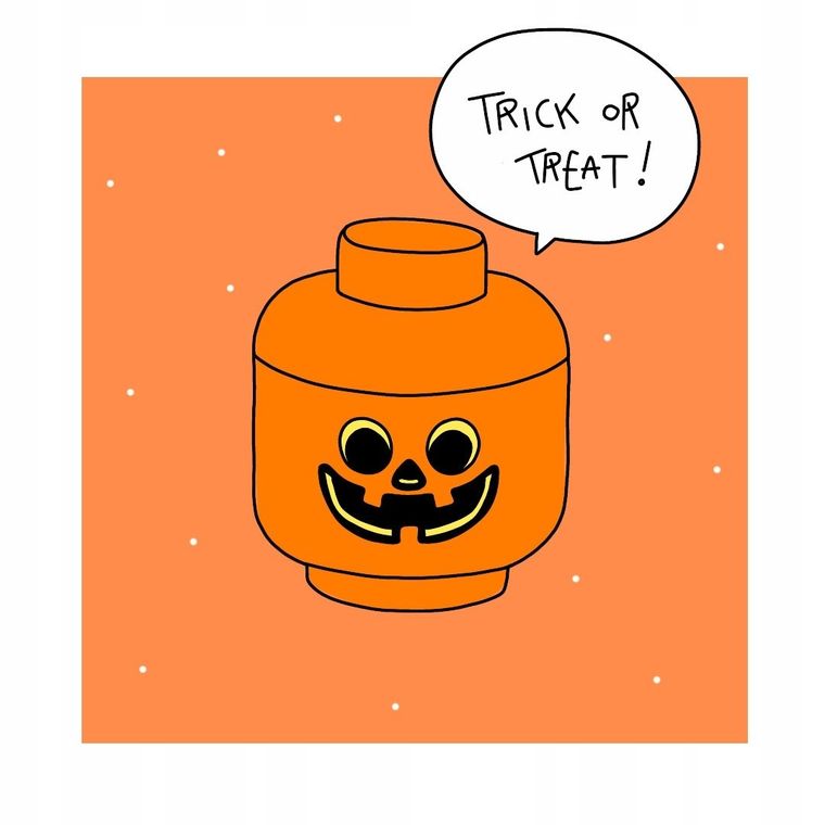 LEGO, mała głowa, pumpkin, pojemnik do przechowywania, rozmiar S, 2l