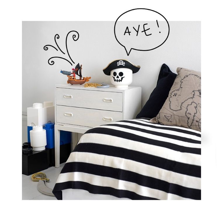 LEGO, mała głowa, szkieletor, pojemnik do przechowywania, rozmiar S, 2l