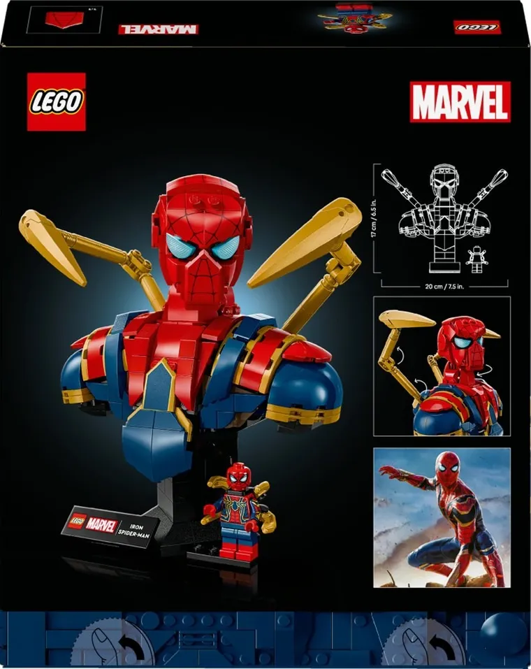 LEGO Marvel, Popiersie Iron Spider-Mana, 76326
